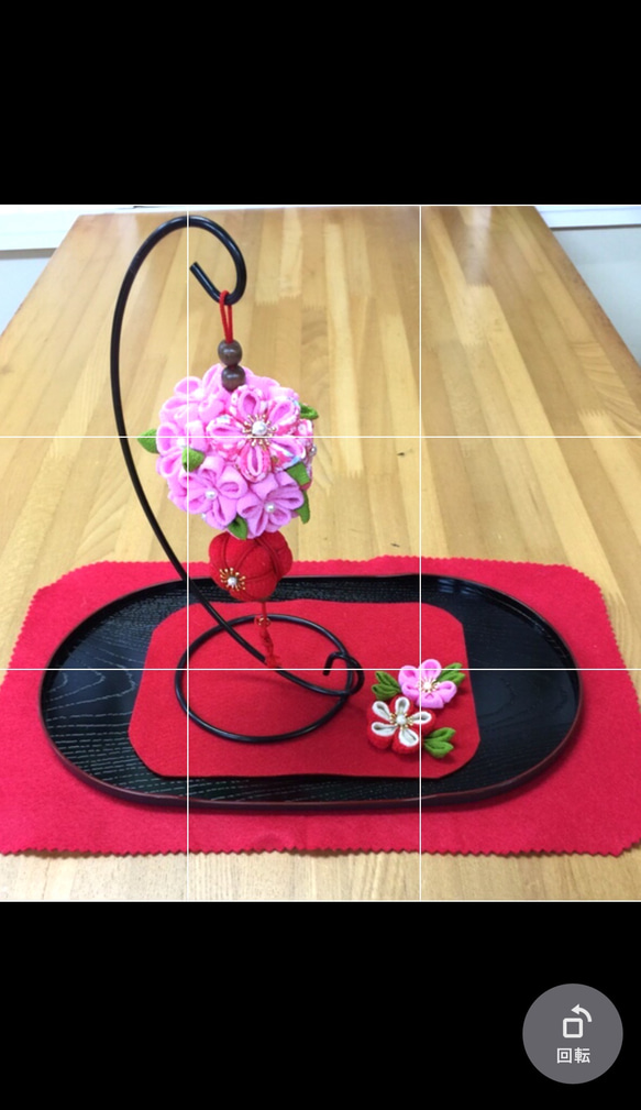 つまみ細工花玉の吊るし飾り その他インテリア雑貨 sumomo 通販
