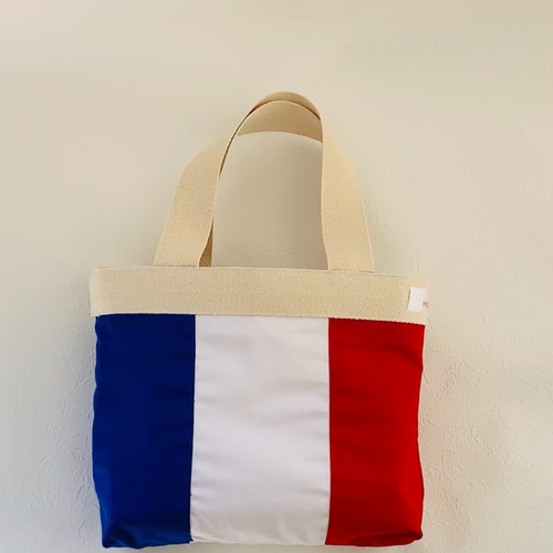National flag トートバッグ トリコロールカラー 赤白青 トートバッグ