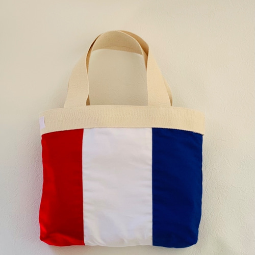 National flag トートバッグ トリコロールカラー 赤白青 トートバッグ