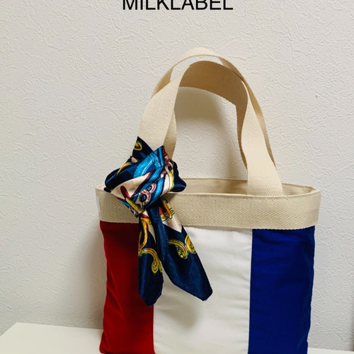 National flag トートバッグ トリコロールカラー 赤白青 トートバッグ