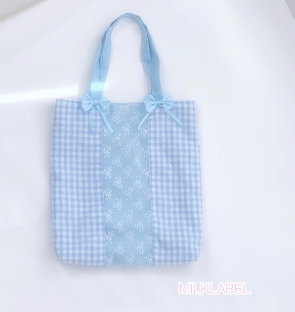 ラパフェ ギンガムチェック ワンピース サックスブルー ギンガムチェックサマードレス｜リゾート気分高まる夏の主役ワンピ