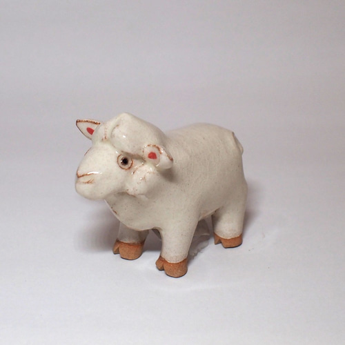 ひつじ 陶器の置物 タタラ作り その他インテリア雑貨 KM.art 通販