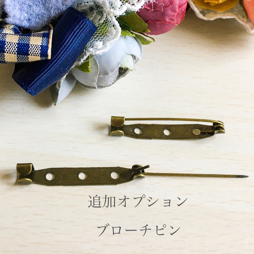 パールと蝶とお花のコラージュコサージュ ◇ ピンク ◇ 昭和レトロ 