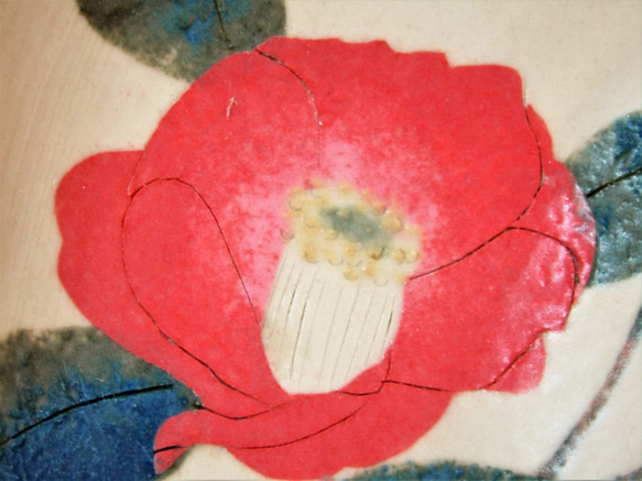 片口盛り鉢　紅椿 6枚目の画像