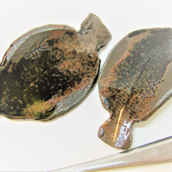 箸置き　平目　濃茶(2個セット） 5枚目の画像