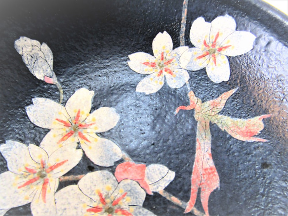 梅型深鉢　山桜 2枚目の画像