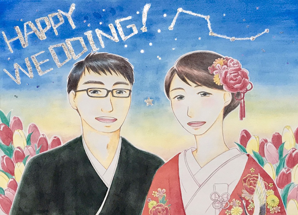 【受注制作】結婚式 似顔絵 ウェルカムボード