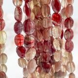 【19cm】チベット産アンデシン オーバルカットビーズ (ビーズ素材)★ANAM gems