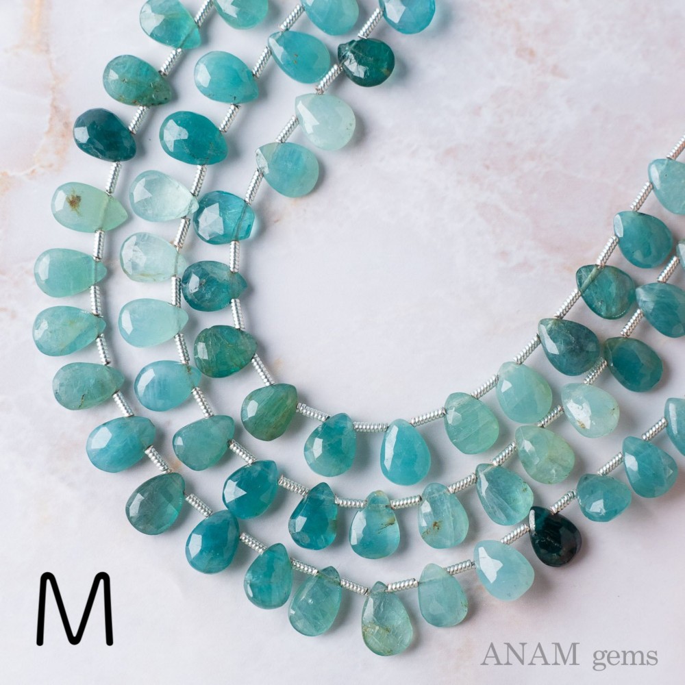 【12粒】グランディディエライト ペアシェイプカット ビーズ約7.8-8.3mm (ビーズ素材)★ANAM gems