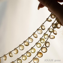 【15粒】ライトビアクォーツ ダブルコンケーブカット (ビーズ素材)★ANAM gems 4枚目の画像