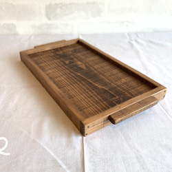 木製カフェトレー　（小）　古材風　ハンドメイド　ＪＢ 3枚目の画像