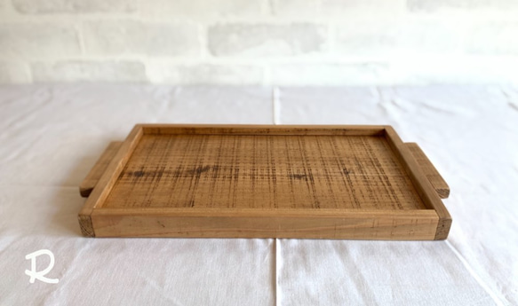 木製カフェトレー　（小）　古材風　ハンドメイド　RＰ 1枚目の画像