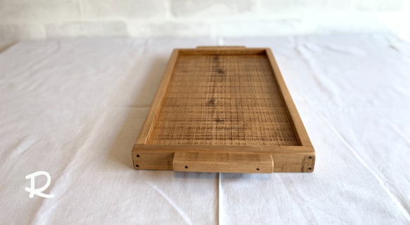 木製カフェトレー　（小）　古材風　ハンドメイド　RＰ 3枚目の画像
