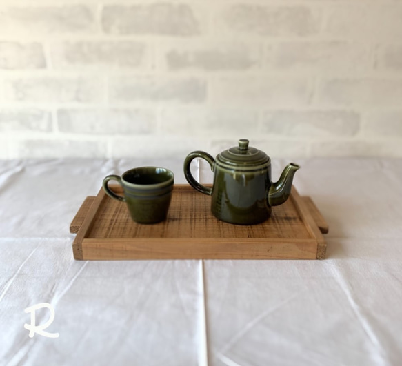 木製カフェトレー　（小）　古材風　ハンドメイド　RＰ 5枚目の画像