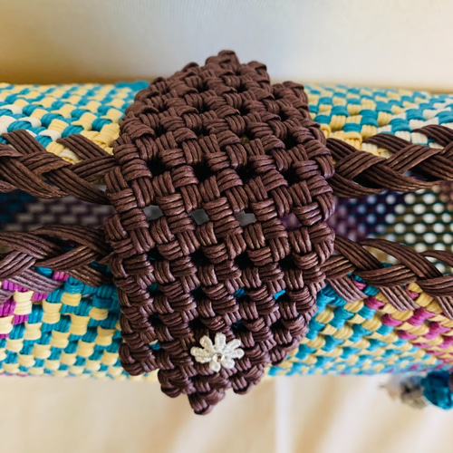 ⭐︎送料無料⭐︎ クラフトバンドの石畳編みのグラデーションバック