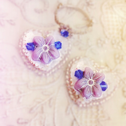 【受注生産】スミレのキャンディbonbons violet イヤリング/ピアス 9枚目の画像