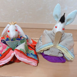 ちりめん細工 うさぎのお雛様 ひな祭り 雛祭り ひな人形・雛飾り