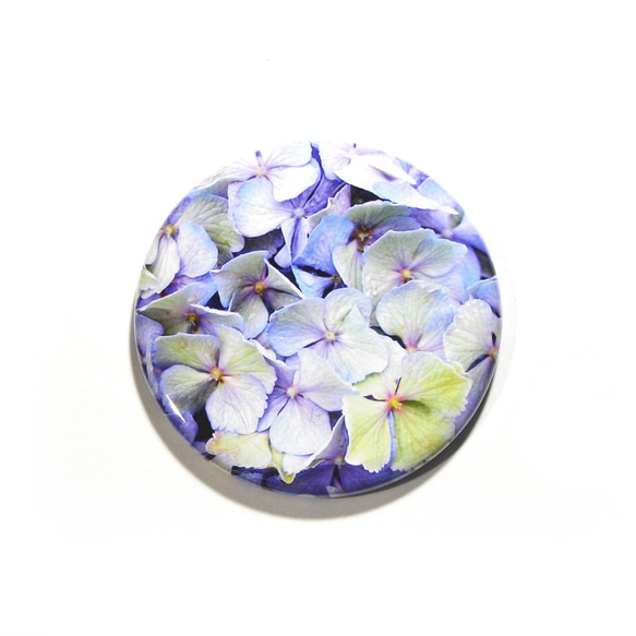 紫陽花のコンパクトミラー 1枚目の画像
