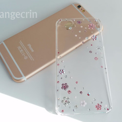 お花のデコレーション デコ　【 スマホケース 】iPhone アンドロイド ほぼ全機種取扱い 3枚目の画像