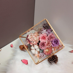 《鎏金永生玫瑰繡球花擺飾盆花》 第1張的照片