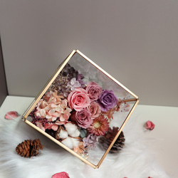 《鎏金永生玫瑰繡球花擺飾盆花》 第3張的照片