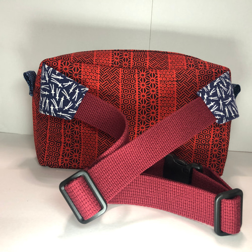 だんだら和柄スクエアボディバック ボディバッグ・ウエストポーチ 誠武