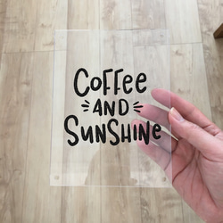 お洒落インテリアプレート　北欧デザイン　モノトーン　韓国インテリア　カフェ　イラスト　メッセージ　コーヒー 1枚目の画像