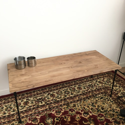 期間限定価格！オーダーテーブル　オリジナルテーブル　お洒落アイアンカフェテーブル　天然無垢材 2枚目の画像