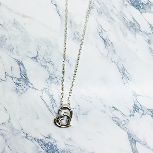dual heart》ネックレストップ|silver925・大人のハート dual heart》ネックレストップ|silver925・大人のハート