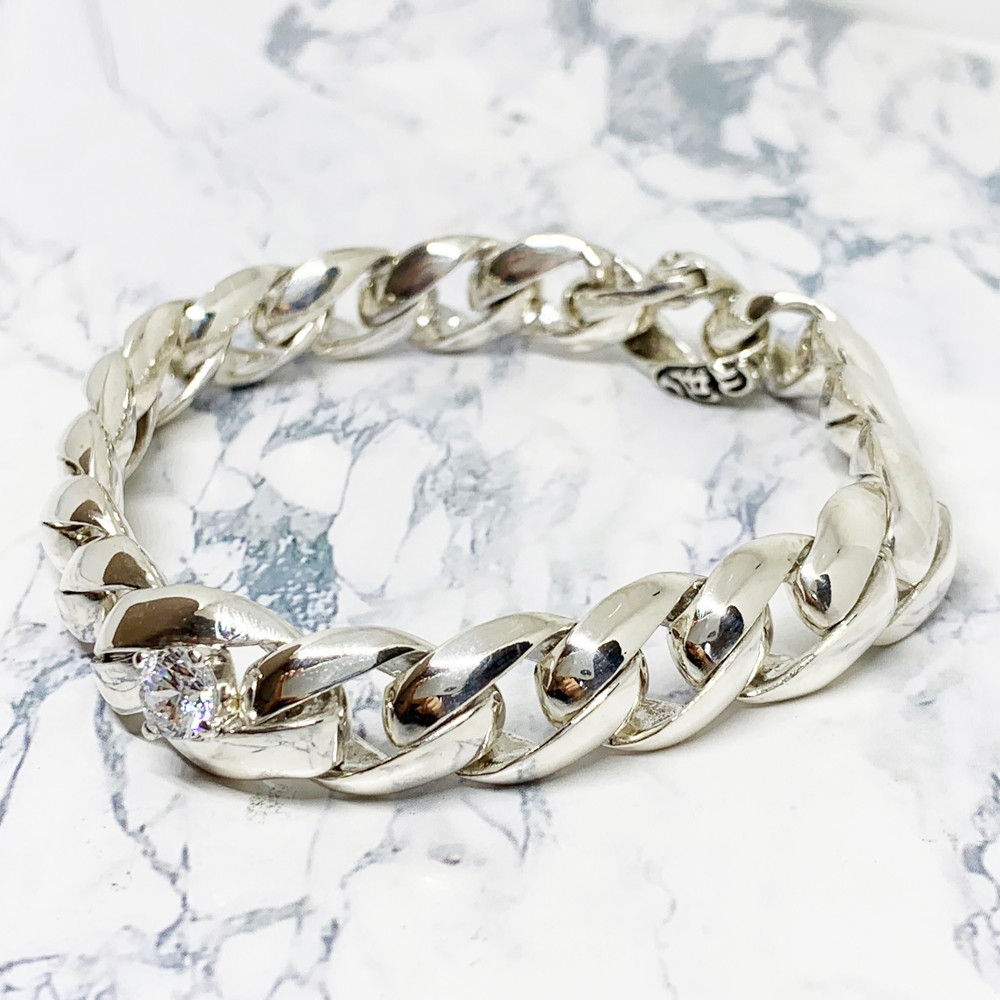 【希少】silver925 フレア デザイン ブレスレット 喜平 carving シルバー925 ブレスレット 10mm SILVER925 喜平 メンズ