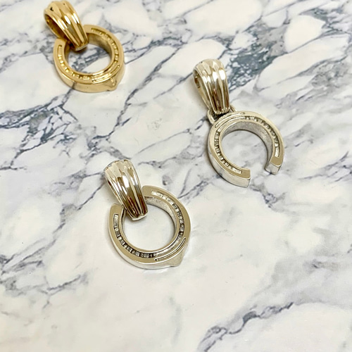 horse shoe》馬蹄ネックレストップ｜silver925・鏡面×艶消し