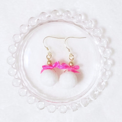 ponpon_tassel【white×pink】 1枚目の画像