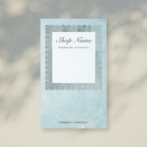 文字入れ・フォント変更可☆アクセサリー台紙 ／No.60-B＜縦サイズ