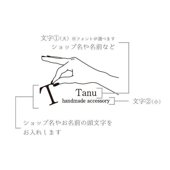 名入れ可能・オリジナルスタンプ_サンキュースタンプ　 No.3 2枚目の画像