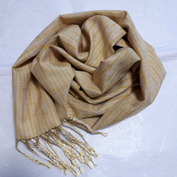 手織りストール　絣　花織 1枚目の画像