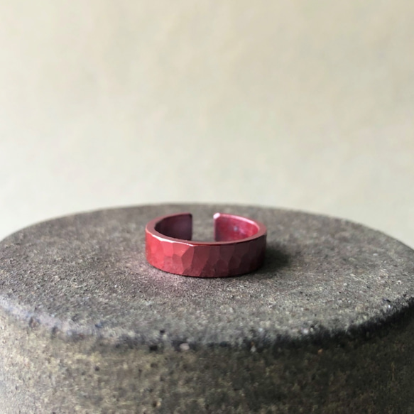 深紅銅「錘擊環」5mm 寬 第1張的照片