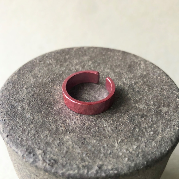 緋銅「鎚目のリング」5mm幅 3枚目の画像