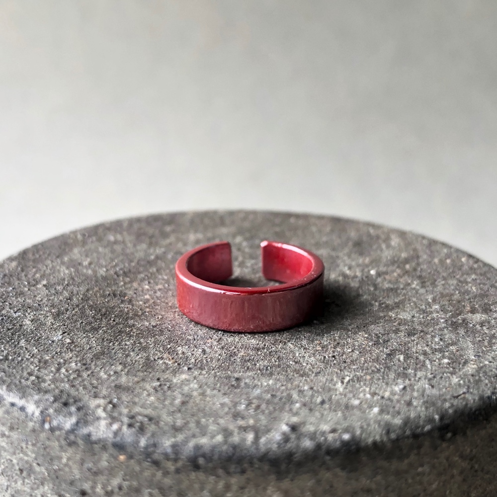 緋銅　平打ちのリング