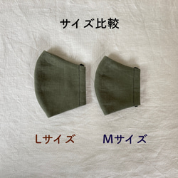 フレンチリネン【アッシュオリーブ】・Mサイズ・立体マスク 9枚目の画像