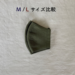 リトアニアリネン【オフホワイト】・Mサイズ・立体マスク 8枚目の画像