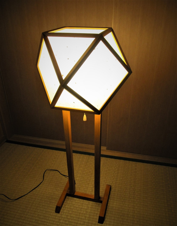 インテリア照明　武田菱　B8-2　立方８面体　スタンドライト 4枚目の画像