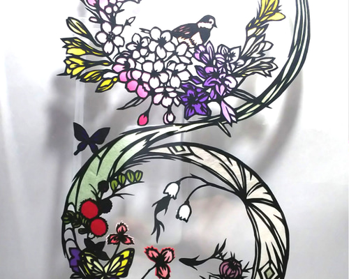 切り絵　4枚 童話の切り絵「北風と太陽」 切り絵 codomopaper 通販 8835938