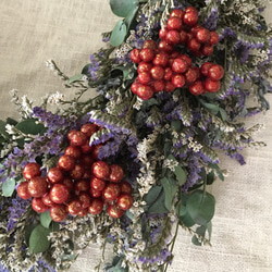 ユーカリとシネンシスのクリスマスリース　28㎝　 2枚目の画像