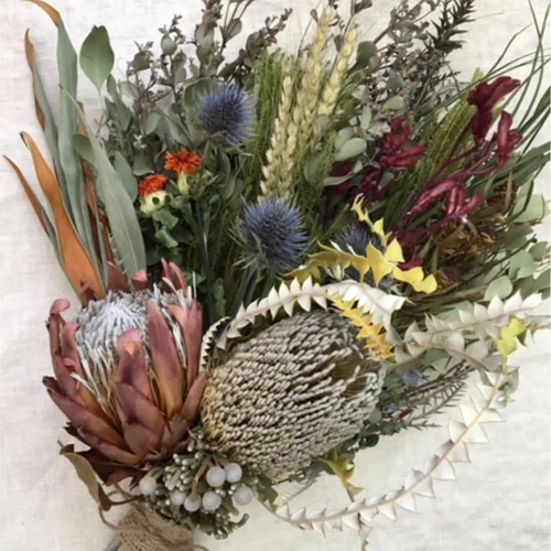 sale☆キングプロテアとバンクシアスペシオサのネイティブスワッグ  