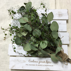 フレッシュユーカリとワイヤープランツのスワッグ ドライフラワー