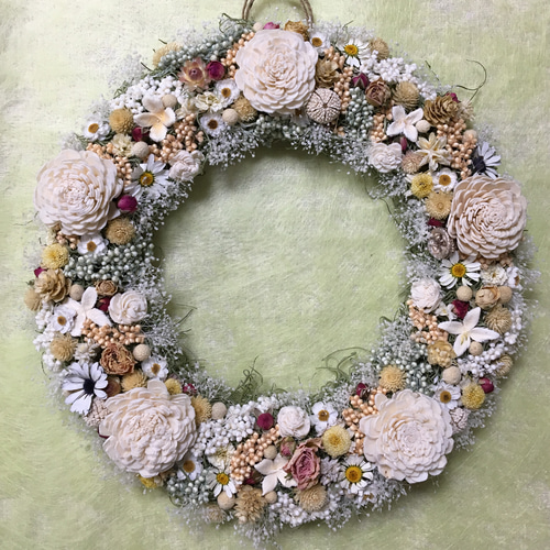 ドライフラワーリース スワッグ フラワーリース プロテア ハンドメイド