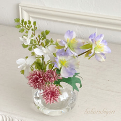 お供え花　 野の花をグラスに生けて 4枚目の画像