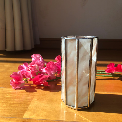 アンティーク　花瓶　ステンドグラス風 アンティーク 花瓶 ステンドグラス風