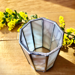 アンティークガラスの花瓶★ステンドグラス花瓶 7枚目の画像
