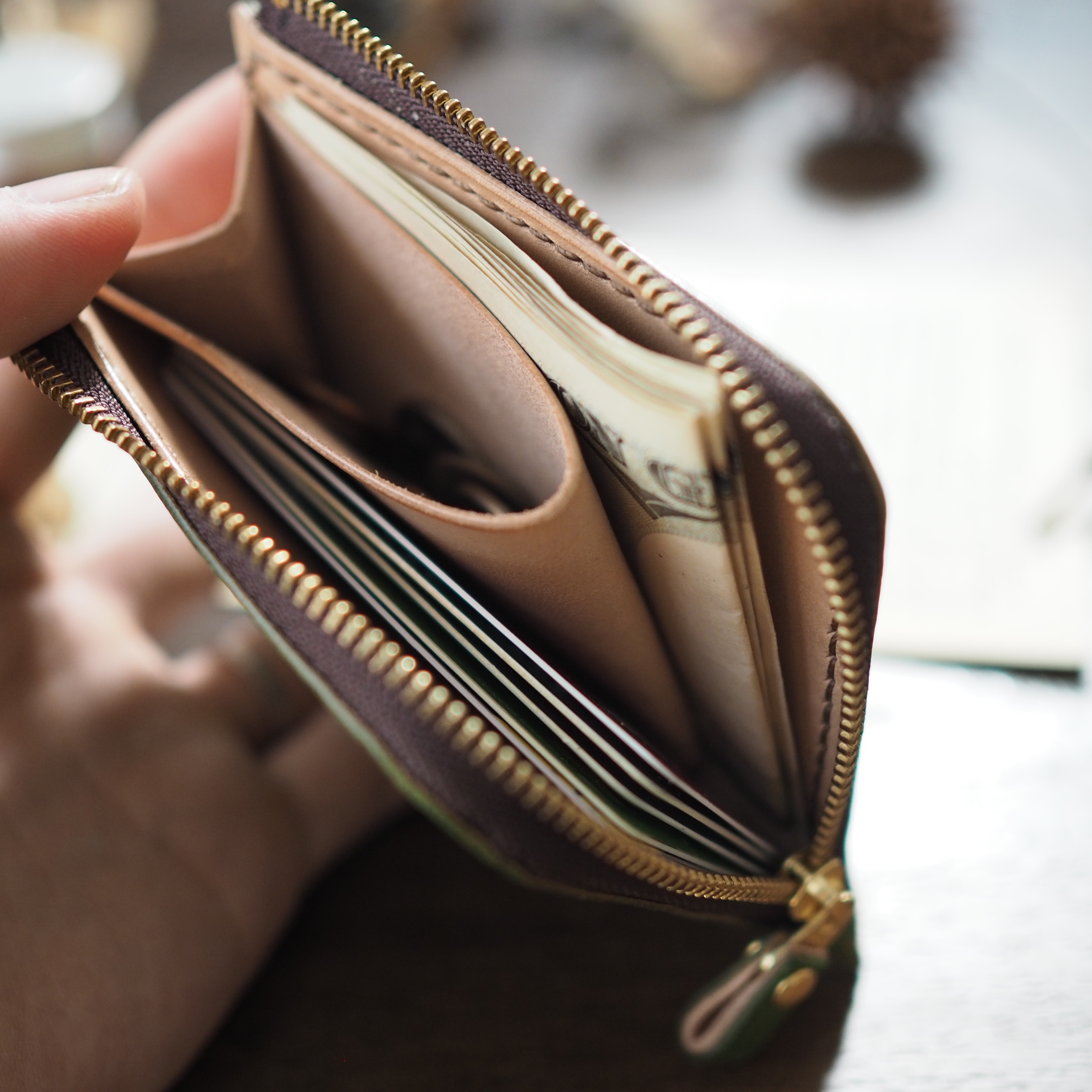 オーダーメイド・本革L字ファスナーミニウォレット【メルマガ掲載品】